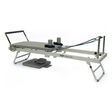 Foldable Reformer Pilates Machine - Midnight Black / Cloud Grey