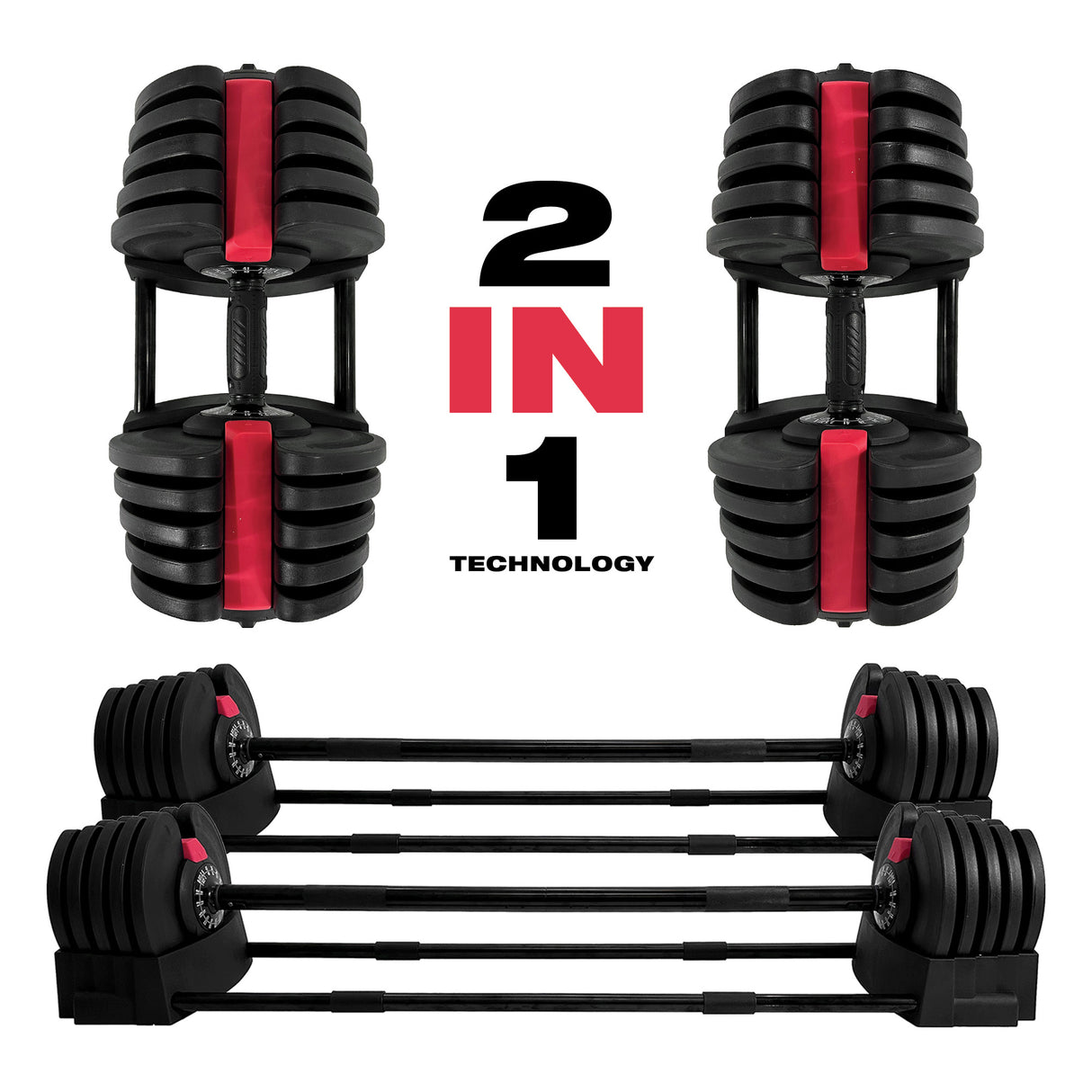 40kg (2 in 1) Dumbbell & Barbell (Pair)